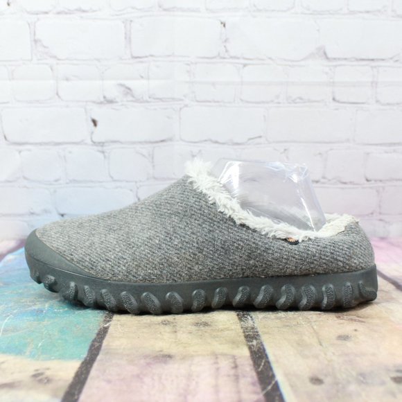 Bogs Shoes - BOGS Gray Wool Bmoc Slip Insulated Clogs Shoes
